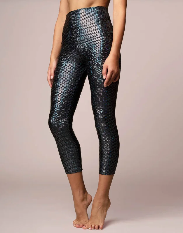 Wide-core sports legging -Midnight Mermaid 7/8 Legging