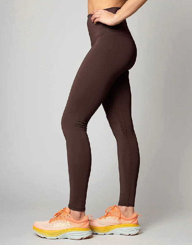 Easy-fit sports legging -Freestyle Flat Front Legging Chocolate