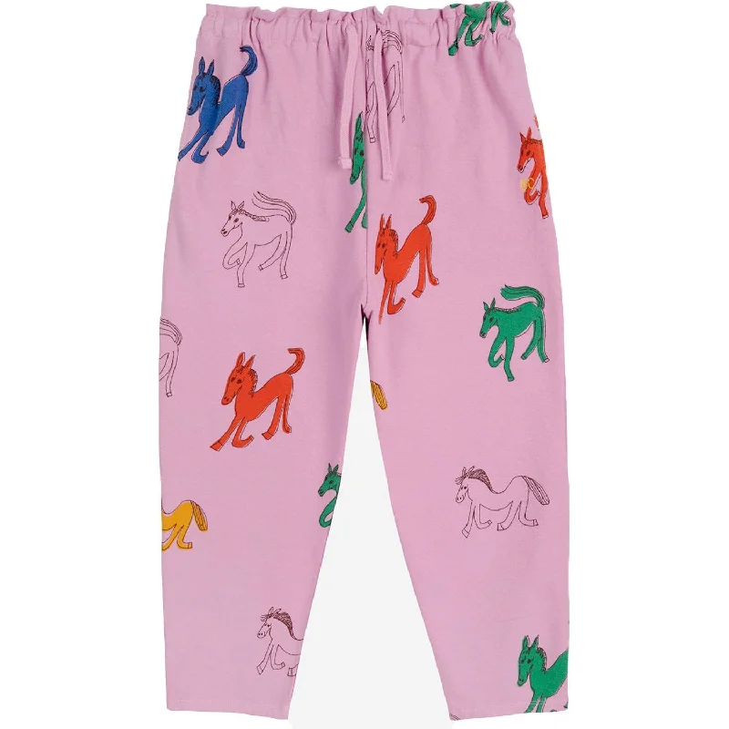 Air-fit sports pant -Bobo Choses Pink Wonder Horse All Over Paper Bag JAndging Pants