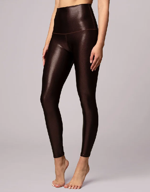 Cozy-core sports legging -Chocolate Shimmer Legging