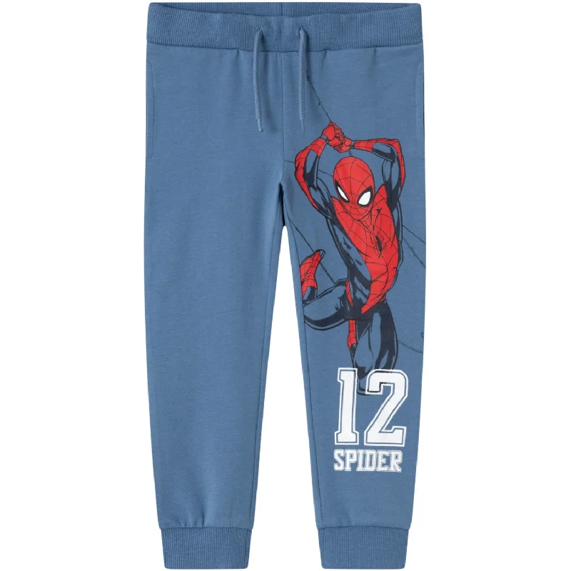 Warm-core sports pant -Name It Coronet Blue Jakio Spiderman Sweatpants