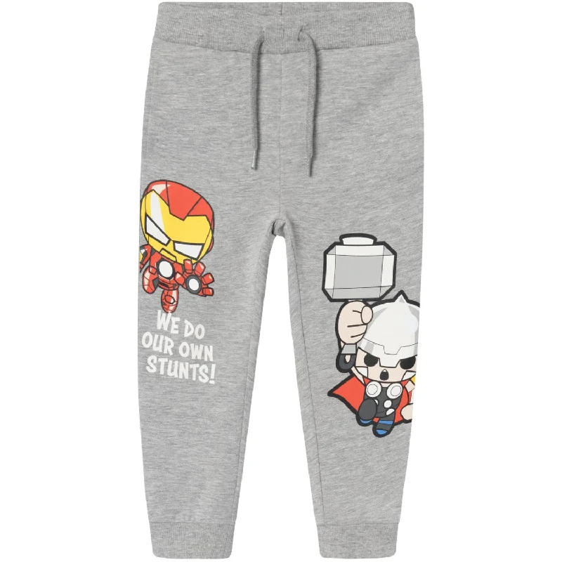 Ankle-core sports pant -Name It Grey Melange Juck Marvel Sweatpants