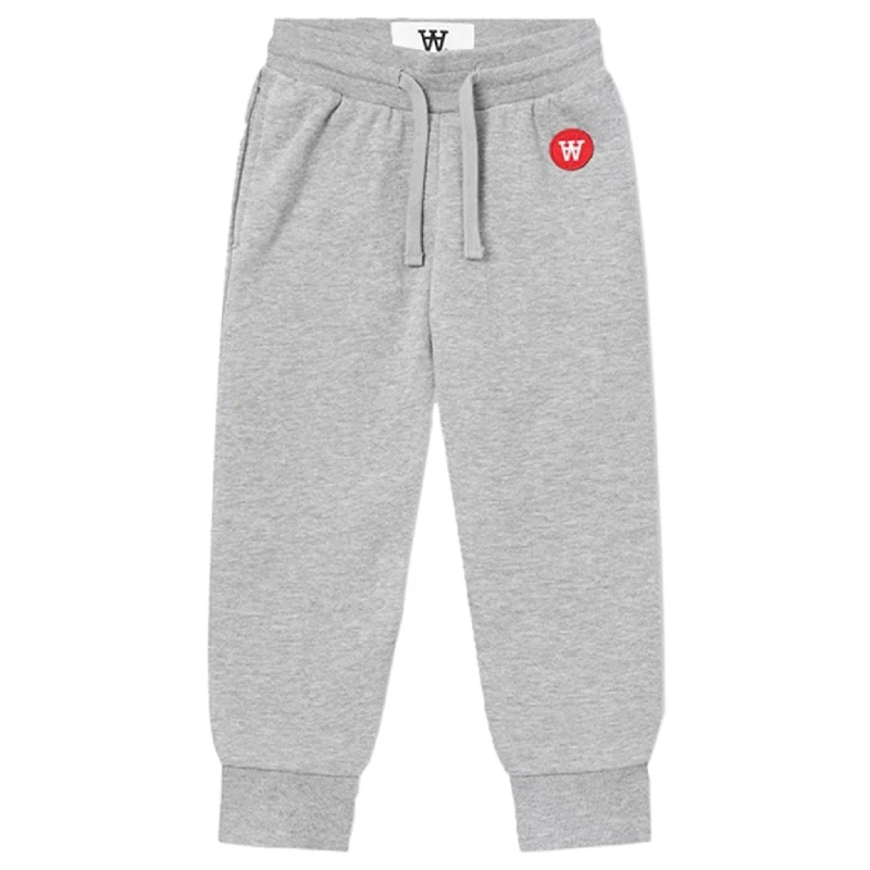 Snow-fit sports pant -Wood Wood Grey Melange Ran Sweatpants