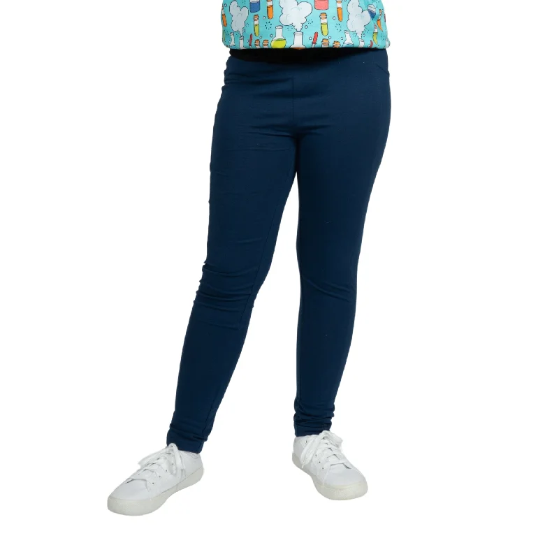 Eco-fit sports legging -Navy Blue Kids Leggings with Pockets