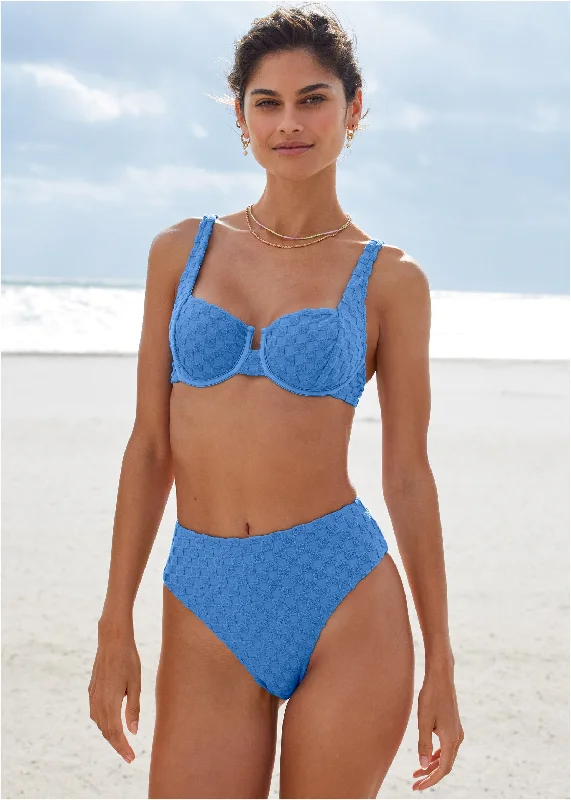 Bikini fit swimwear -Softcheck Bora Bora Bottom - Blue