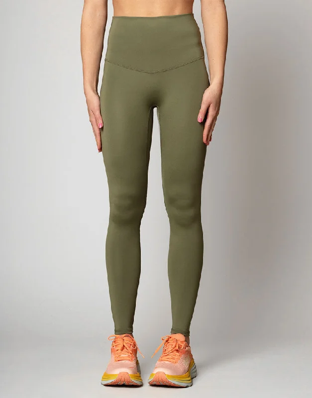 Air-fit sports legging -Freestyle Flat Front Legging Moss