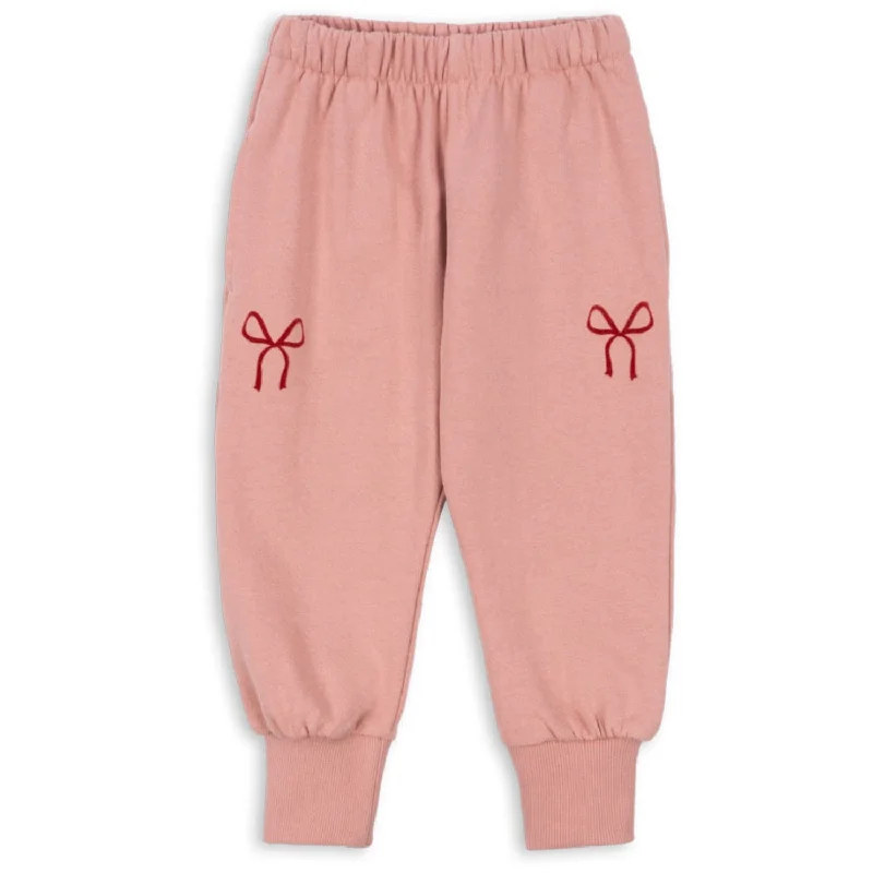 Glow-fit sports pant -Konges Sløjd Bow Rose Loupy Lou Sweatpants Gots