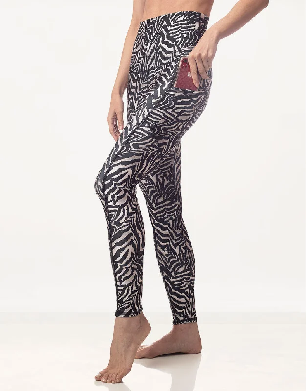 Men’s fit sports legging -Zebra Pocket Legging