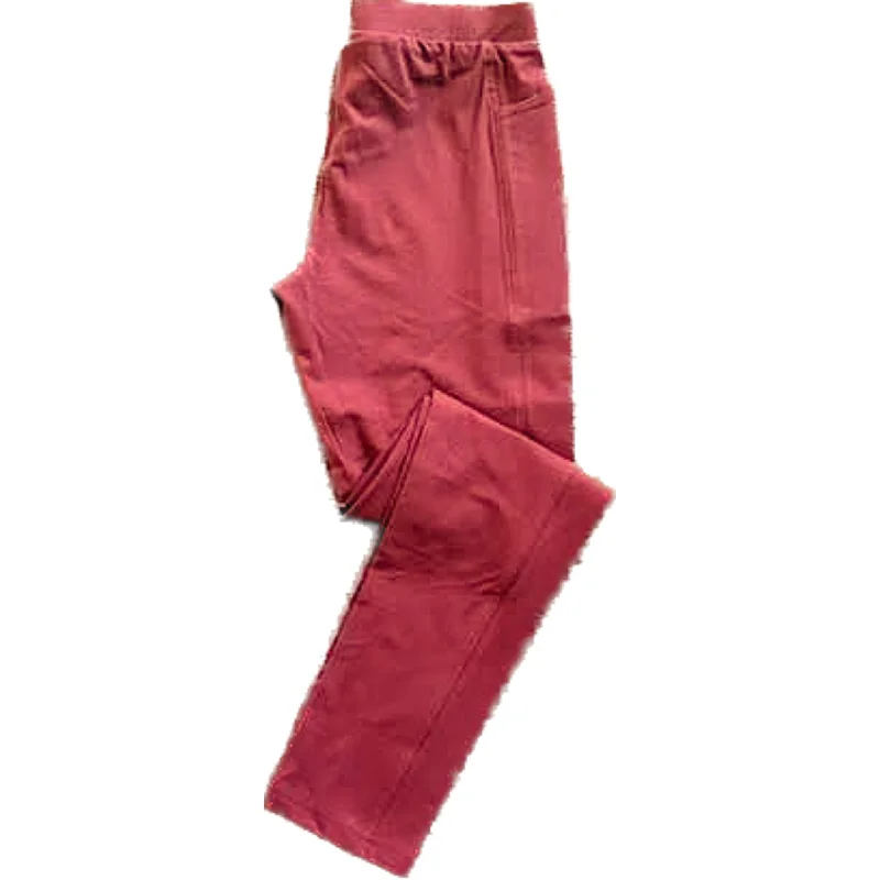 Dry-fit sports legging -Red Diamond Kids Leggings with Pockets [FINAL SALE]