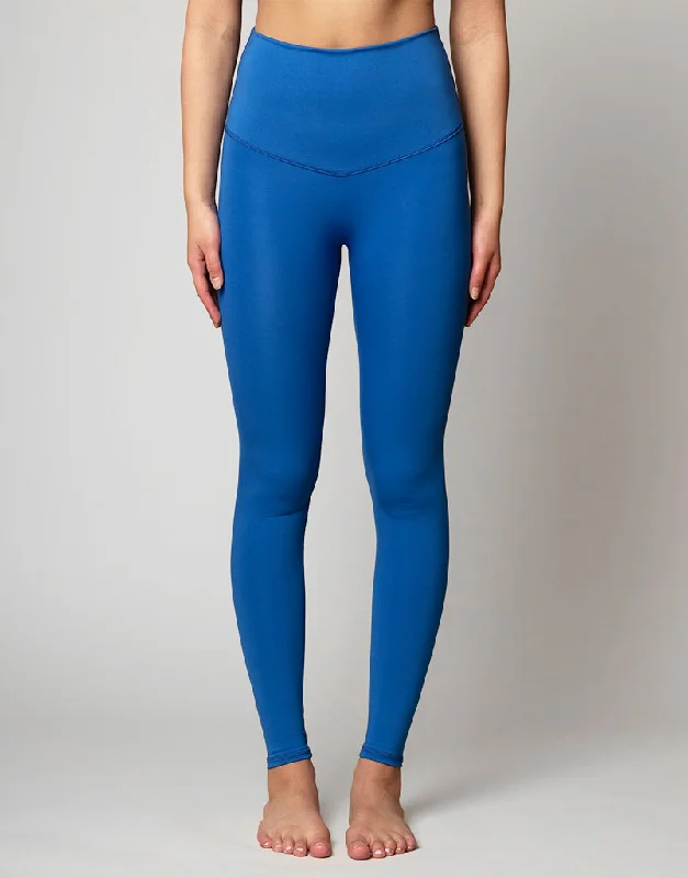 Lounge-fit sports legging -Freestyle Flat Front Legging Azure