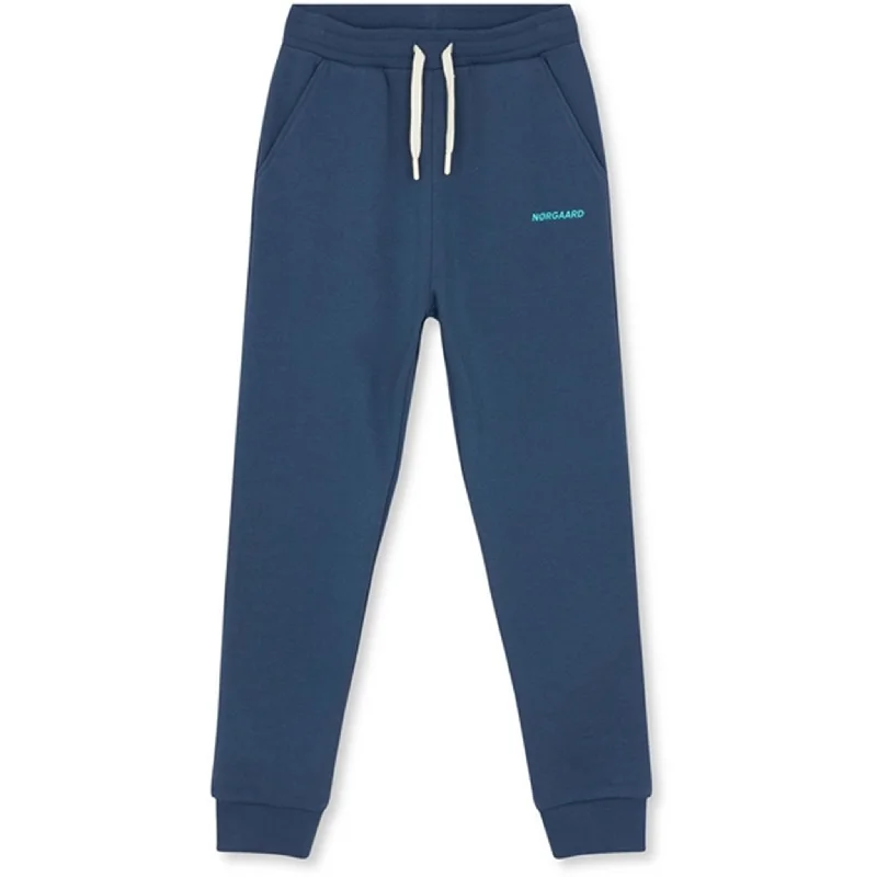 Purple fit sports pant -Mads Nørgaard Organic Sweat Poro Pants Sargasso Sea