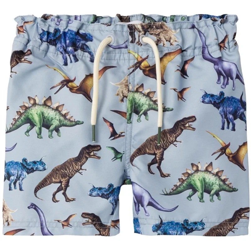 Navy Multi-Lite Sports Short for Durability -Name it Zen Blue Dinosaurs Zimon Swim Shorts