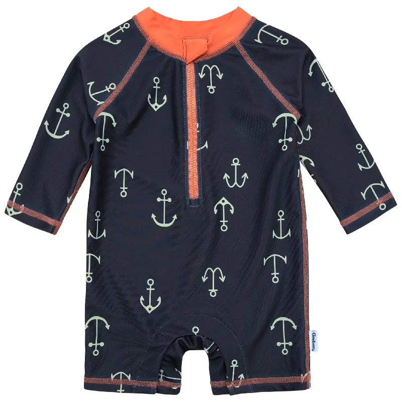 Long-core swimwear -Baby Boys UPF 50+ Anchors Rash Guard