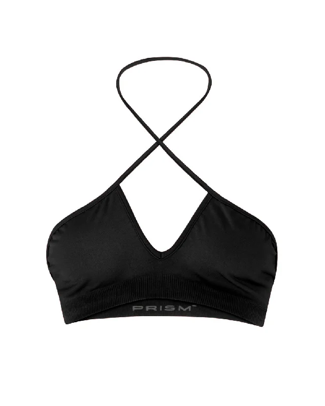 Pine Impact Sports Bra for Versatility -BUOYANT Bikini Bra Top | Black