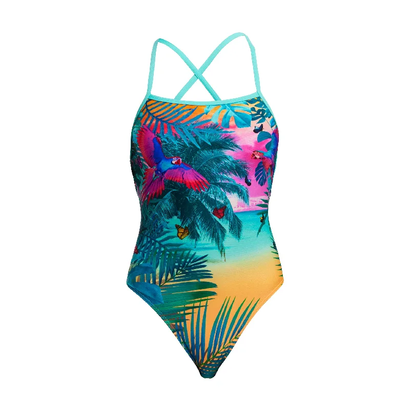 Black core swimwear -The Beach | Ladies Strapped In One Piece