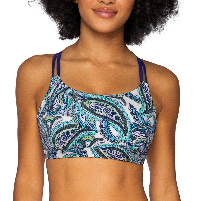 Turquoise Dual Sports Bra for Activity -Taylor Bralette 56EFGH - Cape Cod