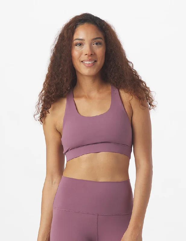 Plum Stay Sports Bra for Freedom -Divine Bra: Mauve