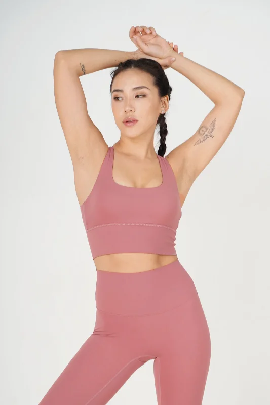 Geo Plum Sports Bra for Edge -Solstice Bra