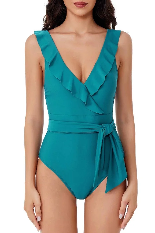 Leaf-core swimwear -BCA 1 PCE RUFFLE NECK SUIT