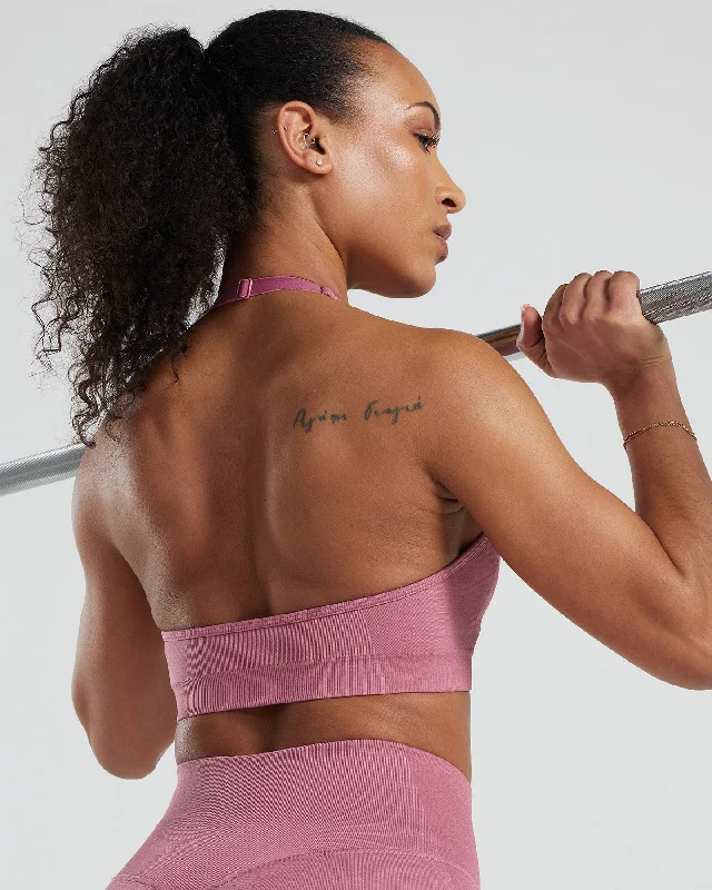 Neon Pulse Sports Bra for Visibility -Motion Seamless Halter Bra | Heather Rose