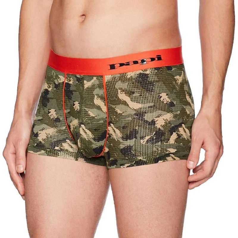 Citron Easy Sports Bra for Cold Days -Catalyst Camo Brazilian Trunk In Green/cherry Tomato