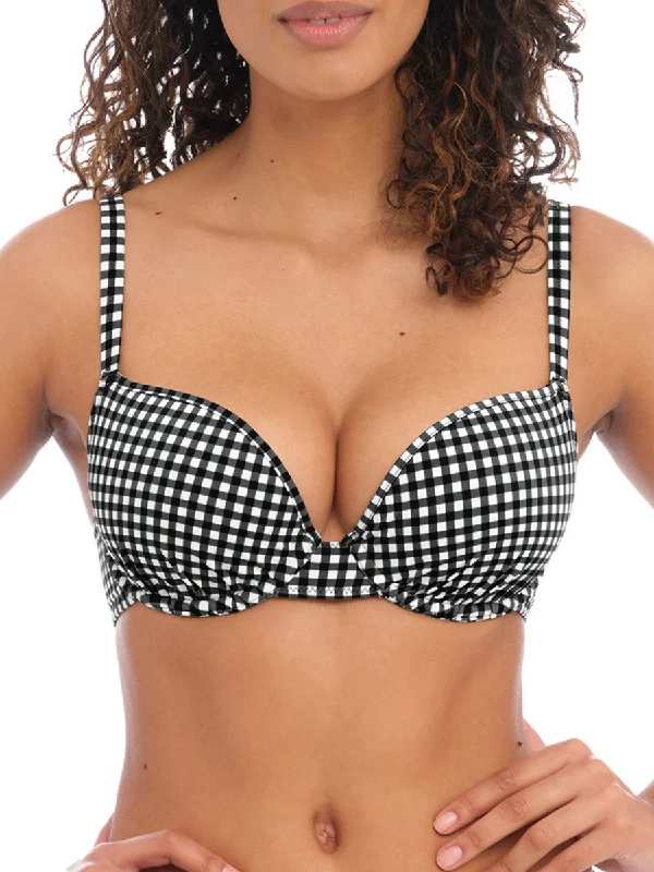 Aqua-core swimwear -Check In Bikini Top - Monochrome