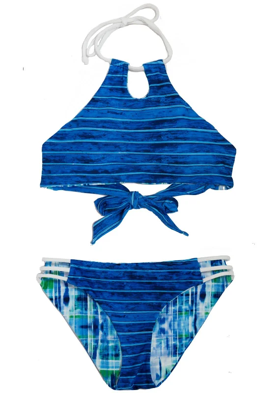 Stretch-core swimwear -Aquazul Bikini - 2-Piece | Halter Style | Girls 10-14