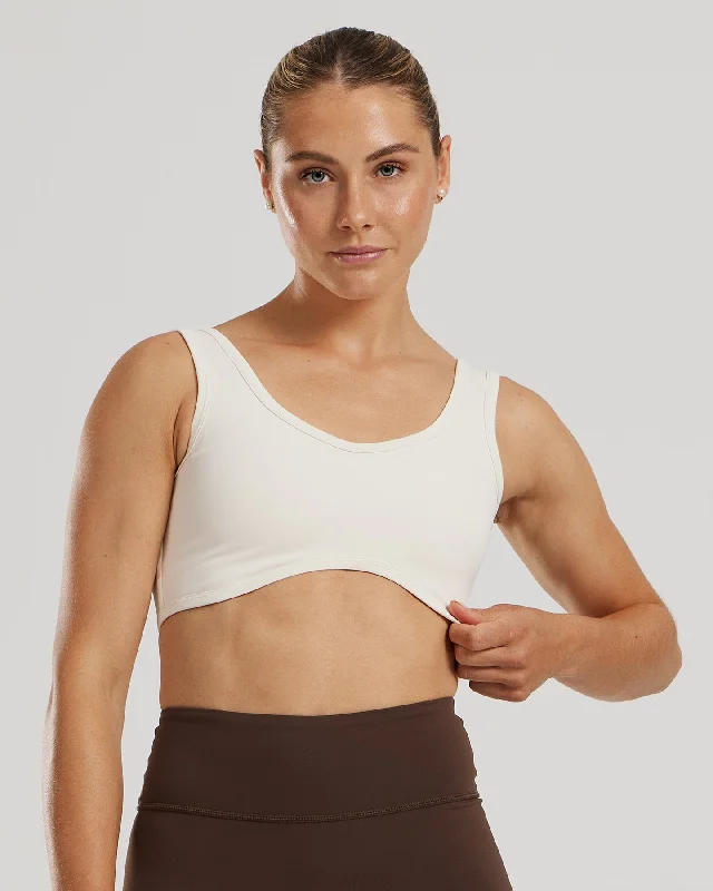 Turquoise Titan Sports Bra for Cycling -Essential Contour Bra | Off White