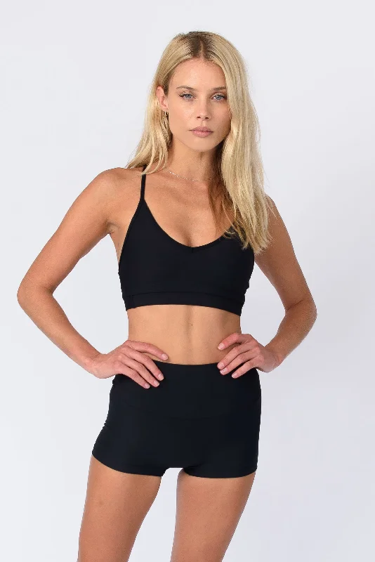 Citron Feather Sports Bra for Look -Zero Sports Bra - Black