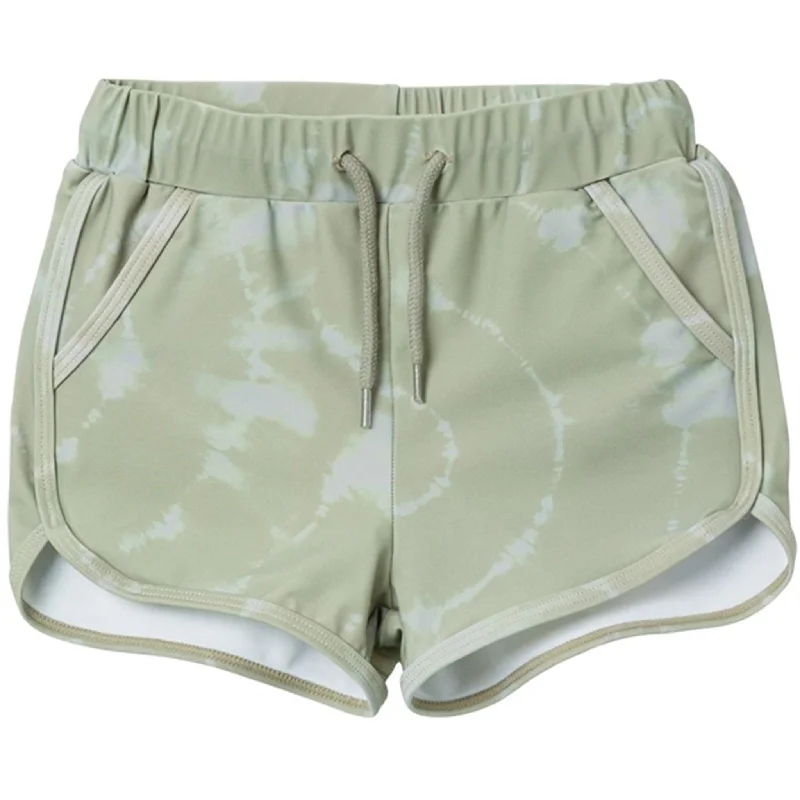 Bold Cut Sports Short for Gym -Lil'Atelier Dried Sage Fabio Swim Shorts