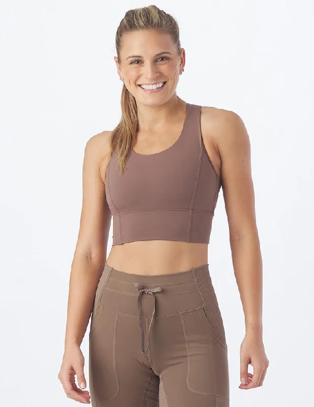 Citron All-Day Sports Bra for Minimal -One Crop Bra: Mocha