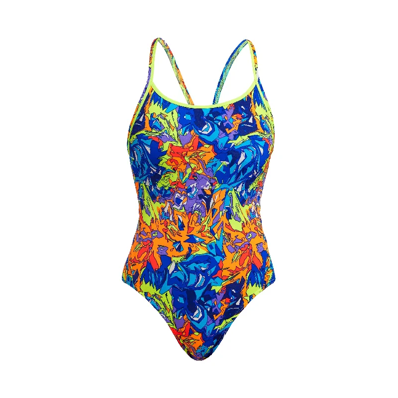 Tri-core swimwear -Mixed Mess | Ladies Diamond Back One Piece