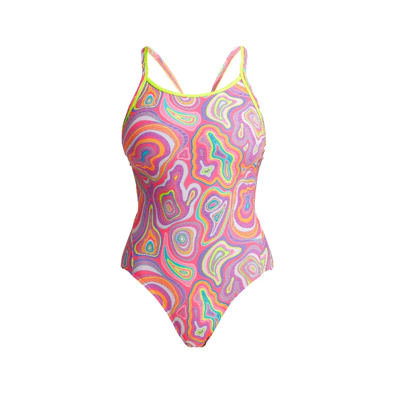 Halter-core swimwear -Sugar Highs | Ladies Diamond Back One Piece