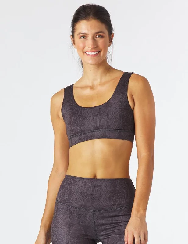 Citron All-Day Sports Bra for Minimal -Splendid Bra: Black Snake