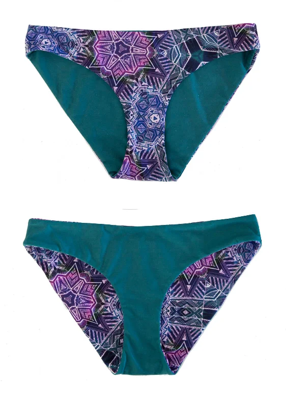 Dry-fit swimwear -PURPLE HAZE - Reversible BIKINI BOTTOMS