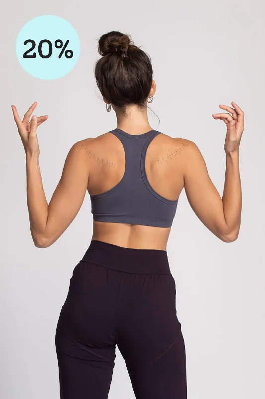 Quick Blush Sports Bra for Dryness -Organic Cotton Racer-Back Bra