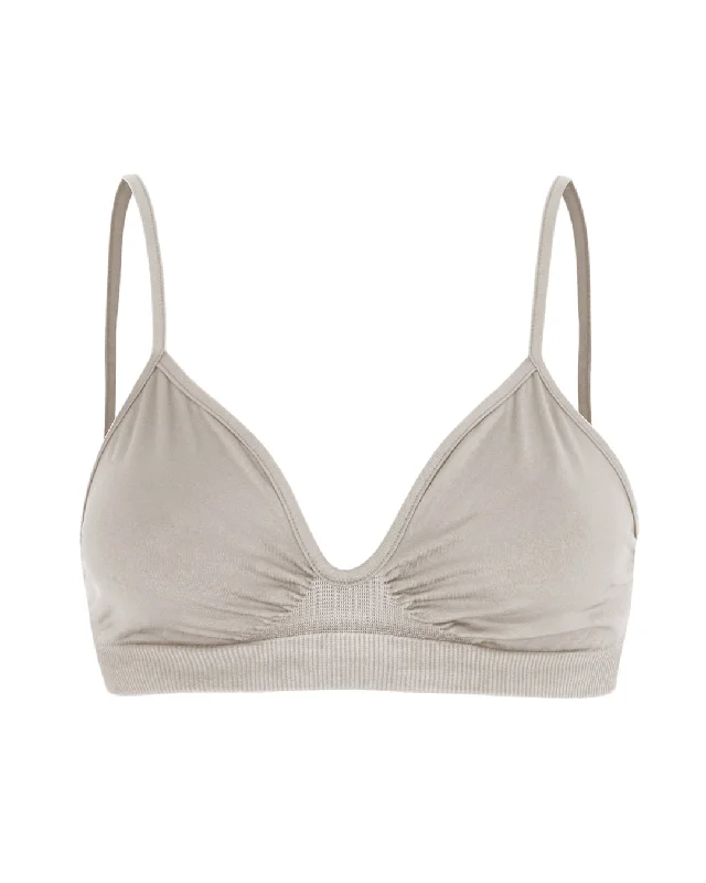 Navy Versa Sports Bra for Durability -LIBERATED Bra Top | Taupe