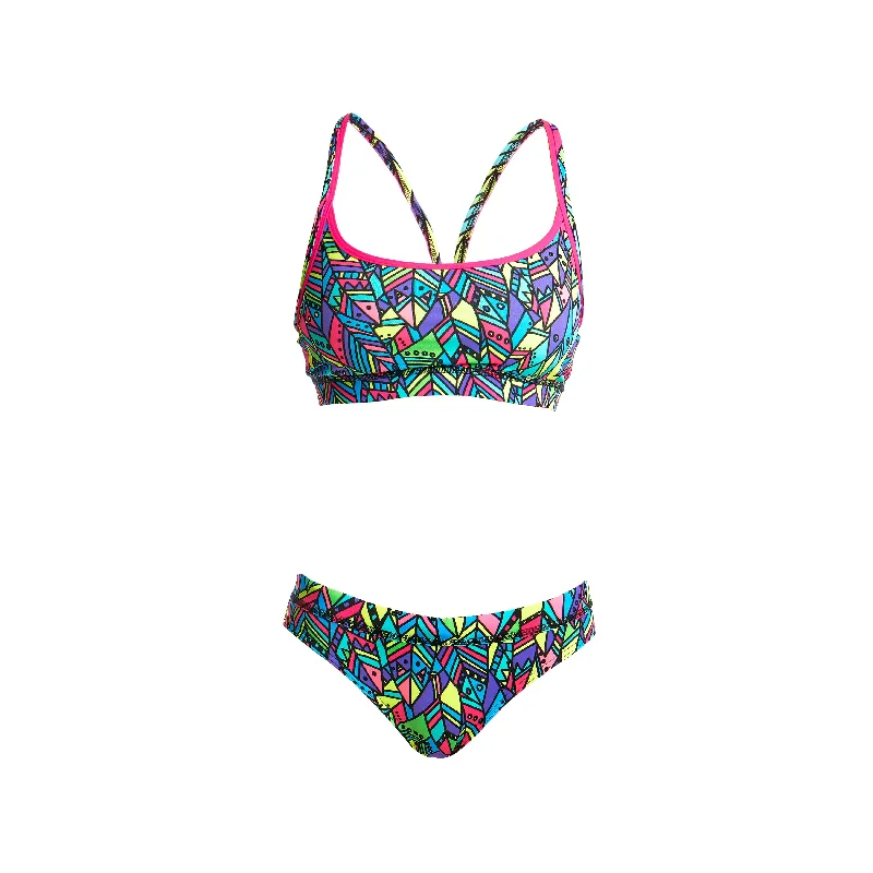 Sport-fit swimwear -FEATHER FIESTA | LADIES SPORTS BRIEF