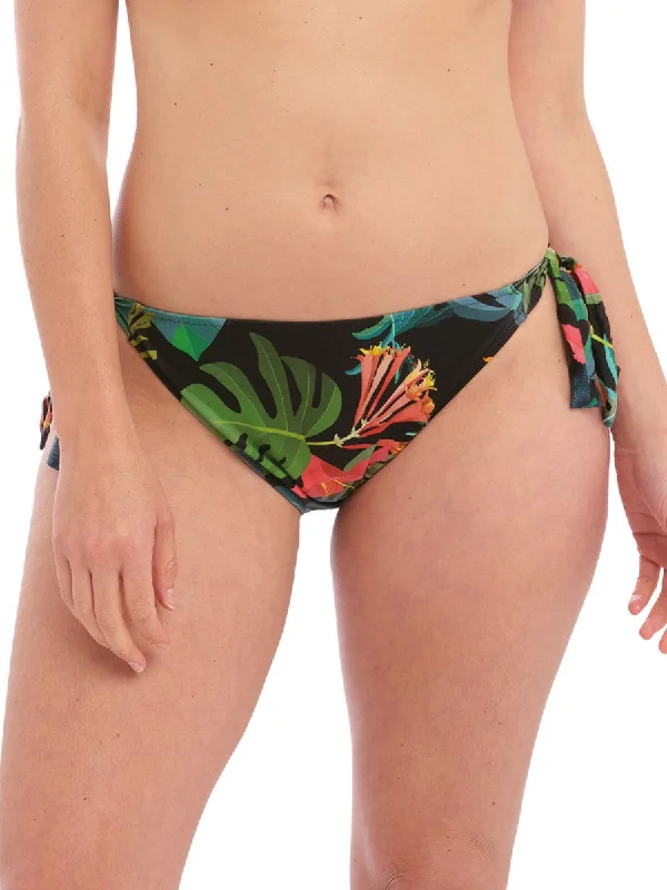 White core swimwear -Monteverde Tie Side Bikini Brief - Black