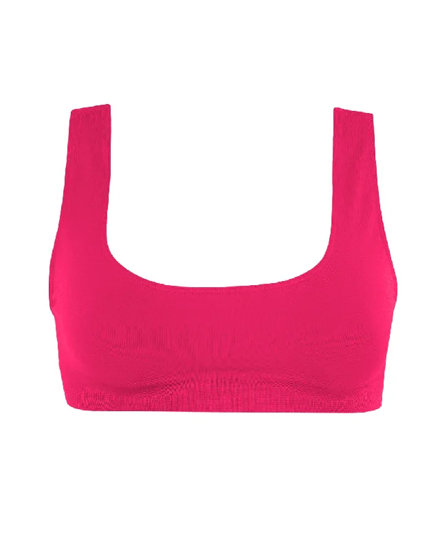 Pine Luxe Sports Bra for Cushion -SERENE Bikini Bra Top | Fuchsia