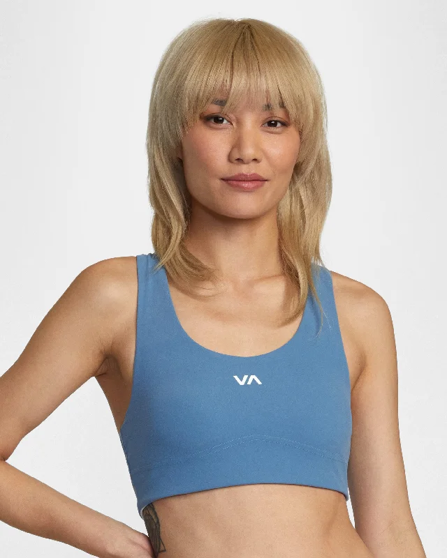 Graphite Layered Sports Bra for Ease -Womens VA Essential Mid Bra