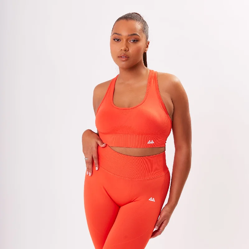 Graphite Blush Sports Bra for Motion -The 'Sculpt' Sports Bra - Coral