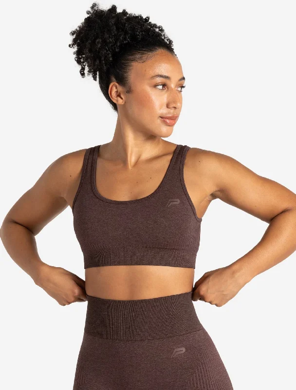 Citron Feather Sports Bra for Look -ADAPT 2.0 Seamless Sports Bra - Cherry Brown