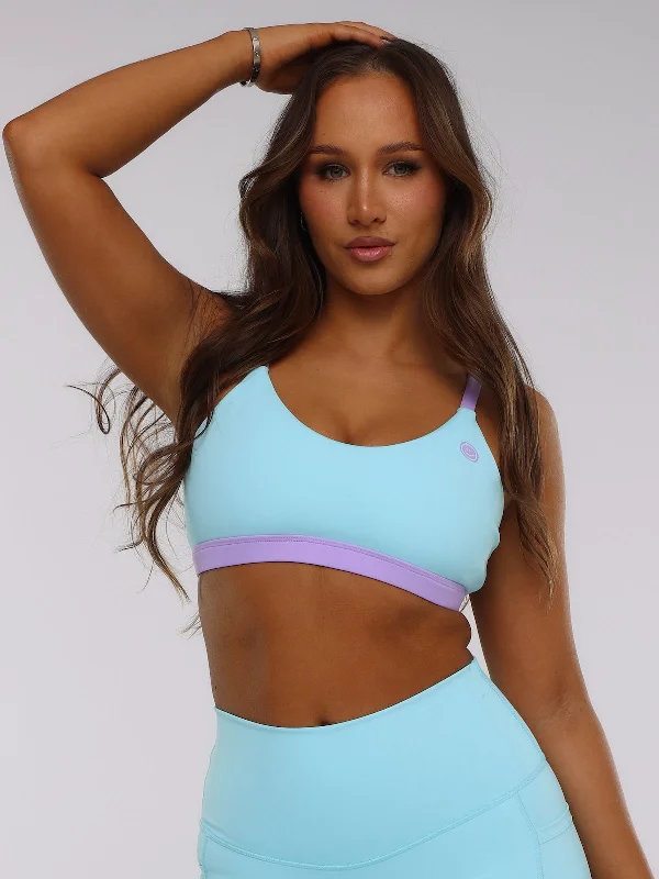 Violet Silk Sports Bra for Light -CHEER BRA TOP