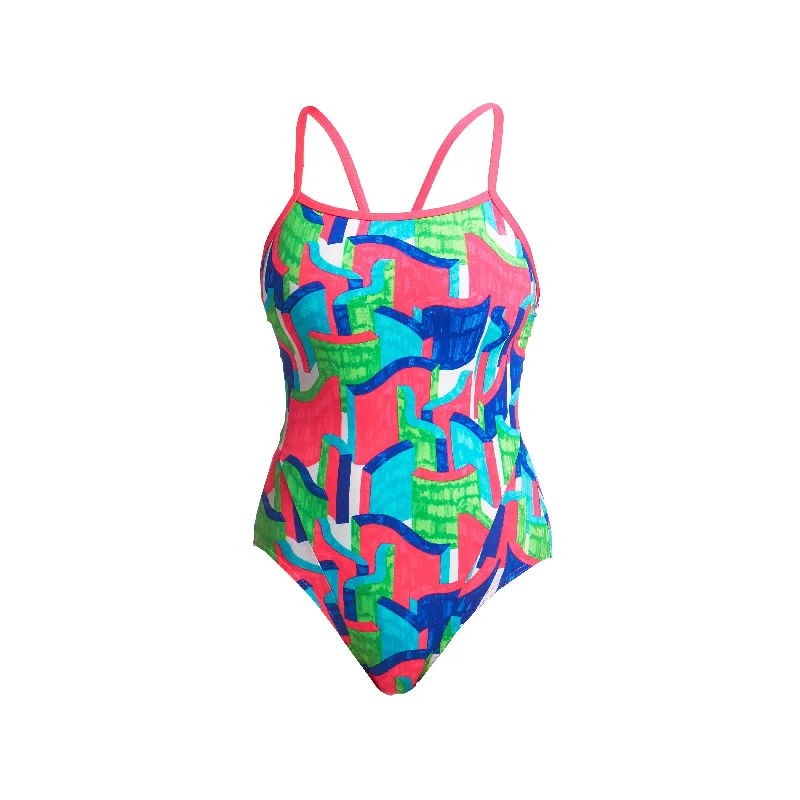 Sport-fit swimwear -Texta Towers | Ladies Single Strap One Piece