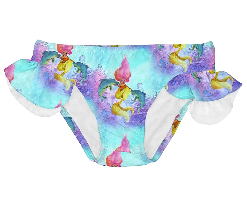 Short-core swimwear -Mermaid Frill Swim Bottoms