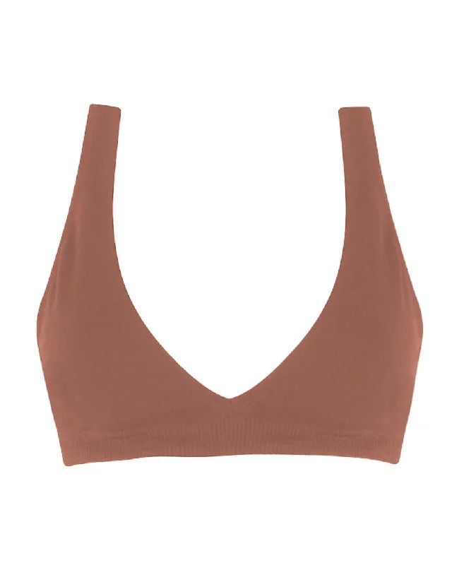 Graphite Blush Sports Bra for Fitness -GRACEFUL Bikini Bra Top | Rusty Pink