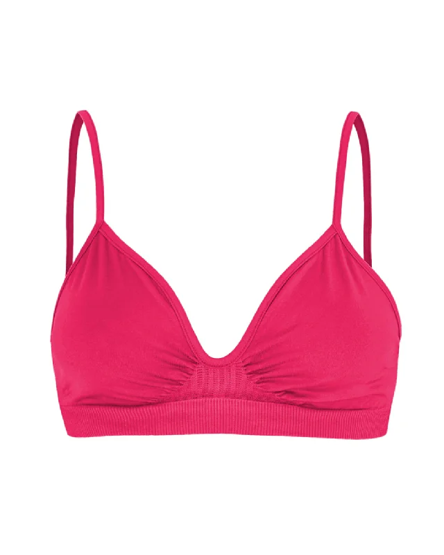 Navy Secure Sports Bra for Visibility -LIBERATED Bikini Bra Top | Fuchsia