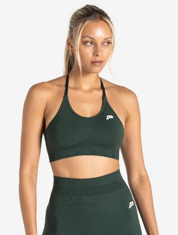 Violet Citron Sports Bra for Design -Scrunch Seamless Sports Bra - Forest Green