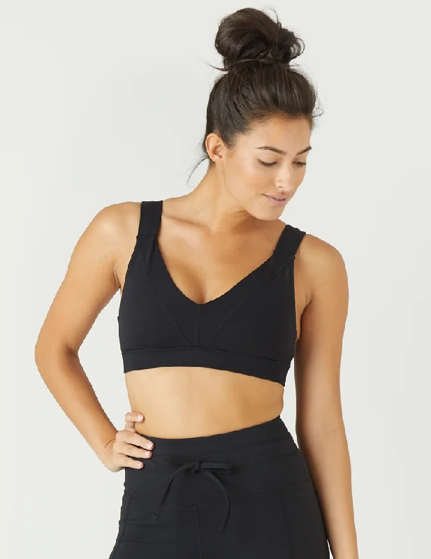 Violet Citron Sports Bra for Design -Tide Bra: Black